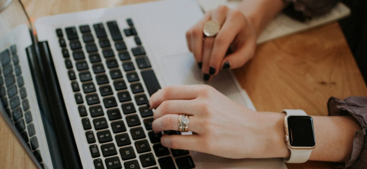 person using MacBook