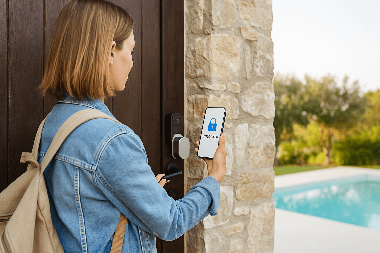 Contactless guest arrival - smart locks