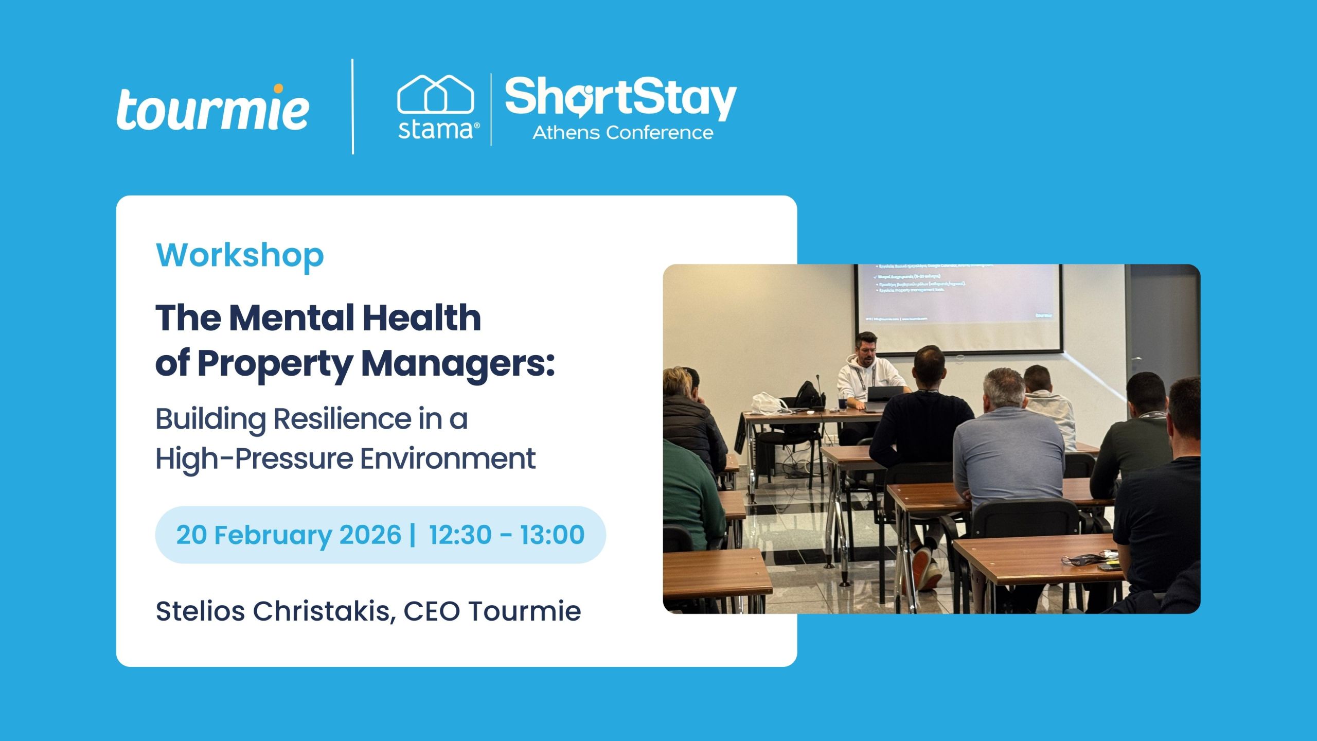 The Mental Health of Property Managers: Building Resilience in a High-Pressure Environment | Tourmie at Short Stay Conference Athens 2026